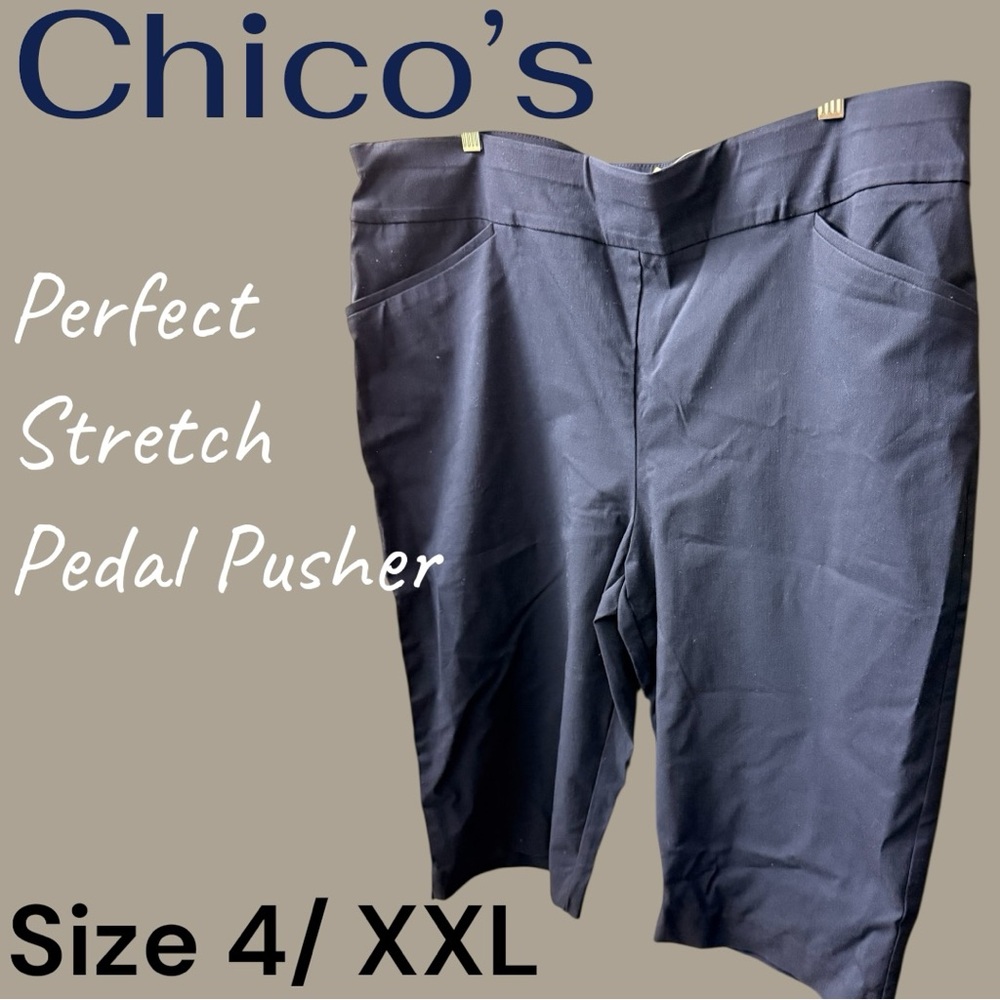 Chico's Navy Stretch Pedal Pushers
